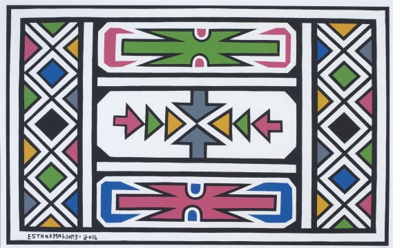 Esther Mahlangu; Untitled, 2014