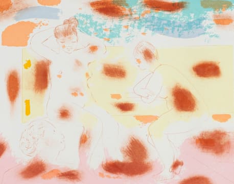 Robert Hodgins; Three Figures Sunbathing