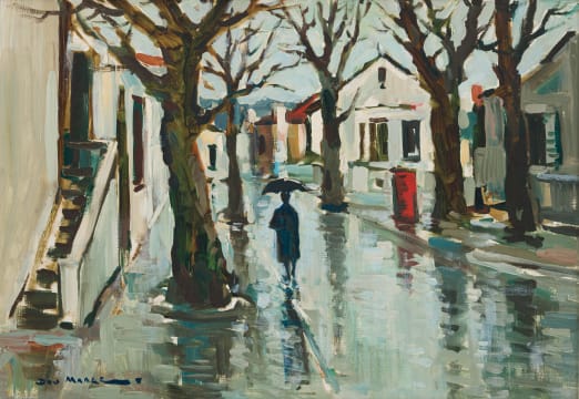 Don (Donald James) Madge; Street Scene in the Rain