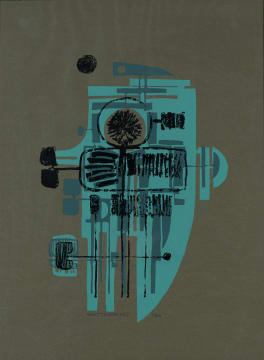 Ernst de Jong; Abstract in Blue