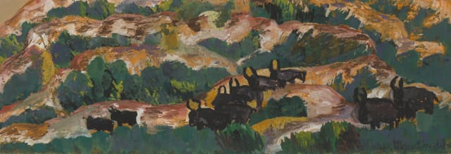 Gladys Mgudlandlu; Cattle in a Landscape