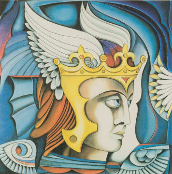 Ernst de Jong; Warrior with Winged Crown