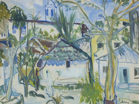 Irma Stern; East African Village Scene