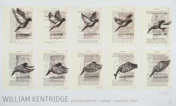 William Kentridge; From the Cyclopedia of Drawing, 2004, William Kentridge, Annandale Galleries, Sydney, September 2004, Exhibition Poster