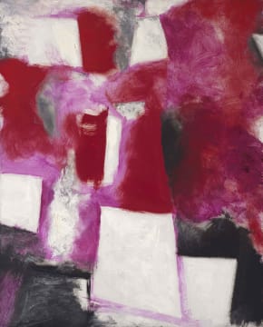 Avigdor Arikha; Abstract Composition in Pink, Red and White