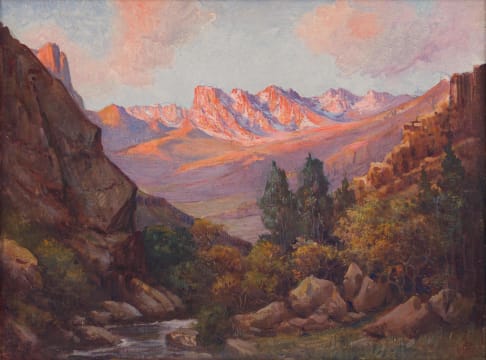 Hugo Naudé; Mountain Landscape, Worcester