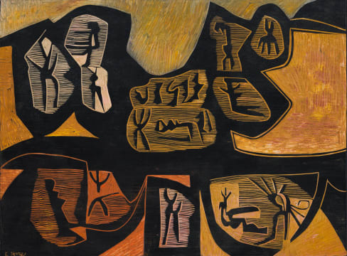 Cecil Skotnes; Composition with Abstract Figures