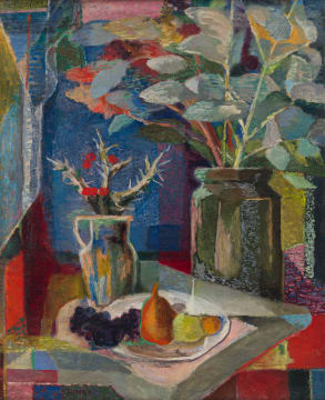 Maud Sumner; Still Life with Flowers and Fruit