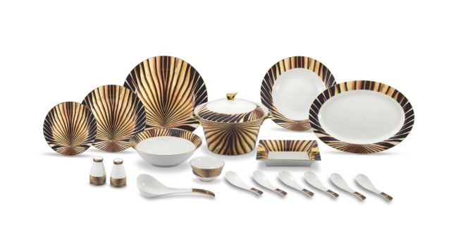 A Roberto Cavalli 'Animal' pattern dinner service, mid 21st century