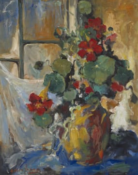 Alexander Rose-Innes; Nasturtiums in a Vase