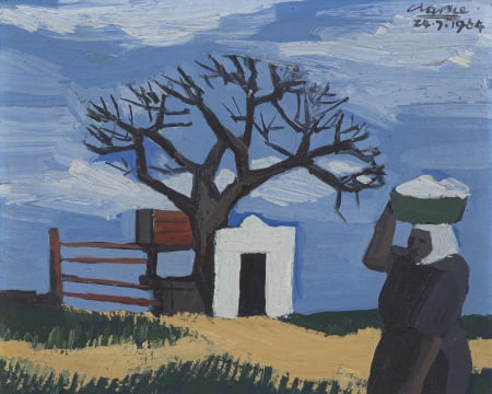 Peter Clarke; Landskap met Kleinhuisie, Teslaarsdal (sic)