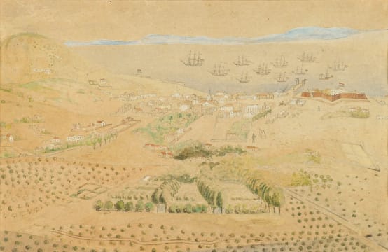 South African School 19th Century; Cape Town and Table Bay