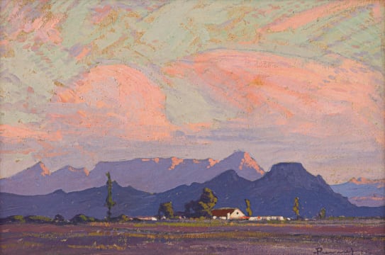 Jacob Hendrik Pierneef; Mountain Landscape with Homestead