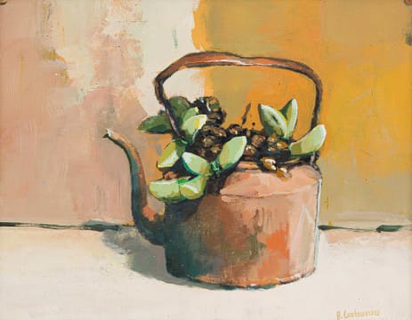 Ben Coutouvidis; Copper Kettle with Succulents