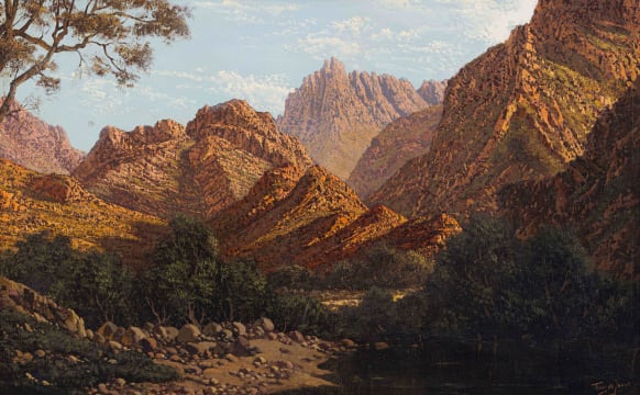 Tinus de Jongh; Mountain Landscape