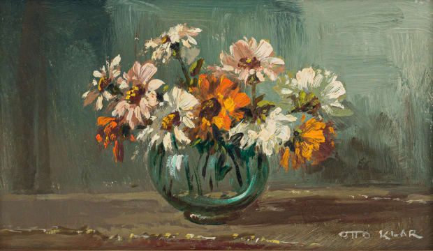 Otto Klar; Arctotis (African Daisies) in a Glass Vase