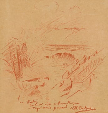 Willem Hermanus Coetzer; Groot Trek Scene, tapestry study