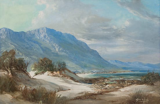 Gabriel de Jongh; View of Mountains from the Dunes