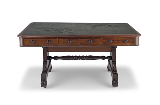 A Regency mahogany library table