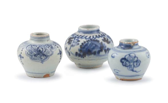 A Chinese blue and white jarlette, Yuan Dynasty