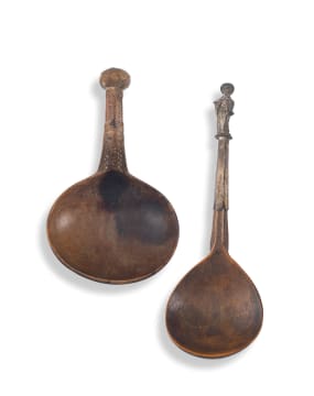 A silver-mounted fruitwood Apostle spoon, 17th century