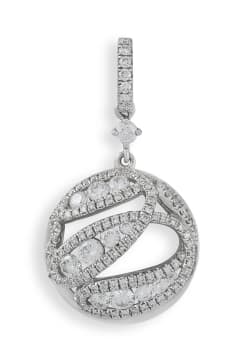 Diamond and 18ct white gold pendant