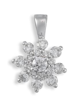 Diamond and 14ct white gold pendant
