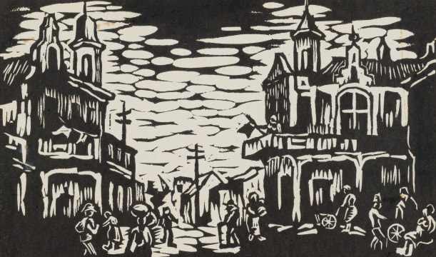 Gregoire Boonzaier; Street Scene, Cape Town