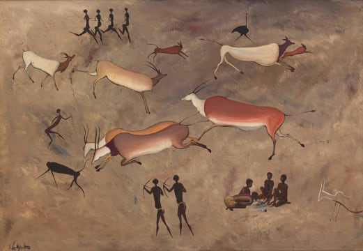 Simon Moroke Lekgetho; Composition with Rock Art