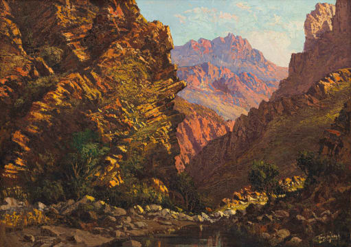 Tinus de Jongh; Landscape with Rocky Kloof