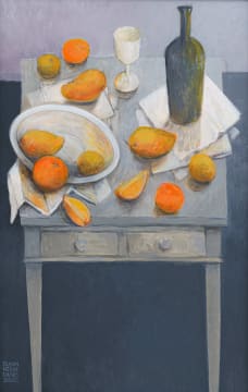 Susan Helm Davies; Still Life with Mangoes