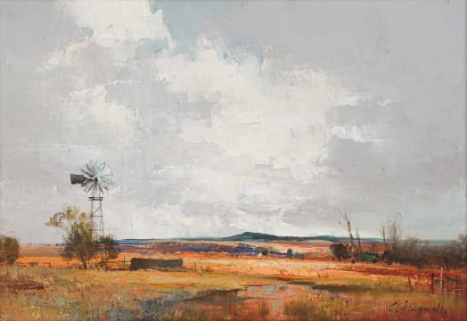 Christopher Tugwell; Landscape with Windmill and Reservoir