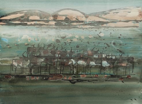 Gordon Vorster; Wildebeest in a Landscape