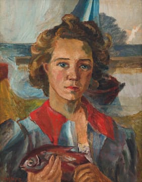 Maud Sumner; A Girl with a Fish