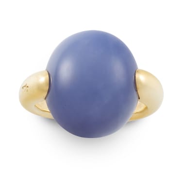 Pomellato; Pomellato chalcedony and 18ct rose gold 'Luna' ring