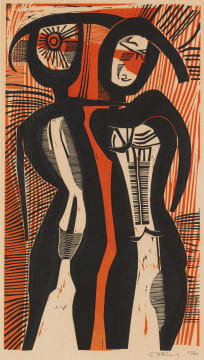 Cecil Skotnes; Two Abstract Figures