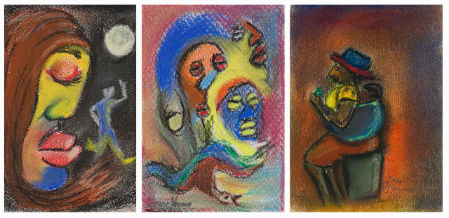 Nelson Makamo; Figural Compositions, three