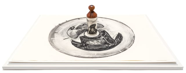 William Kentridge; Anamorphic Drawing (Telephone)