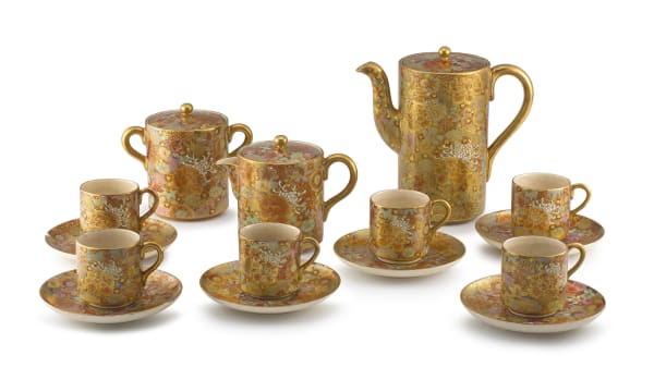 A Japanese Satsuma tea service, Meiji period, 1868-1912