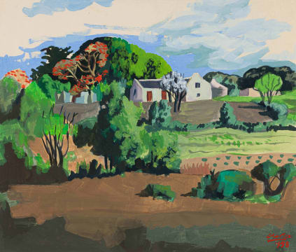 Peter Clarke; Lente Landskap, Tesselaarsdal, Caledon (Spring Landscape, Tesselaarsdal, Caledon)