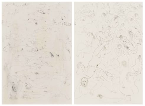 Stephen Allwright; The Beach, diptych