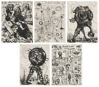 William Kentridge; Il Sole 24 Ore/l’Avanzata Inesorabile, five