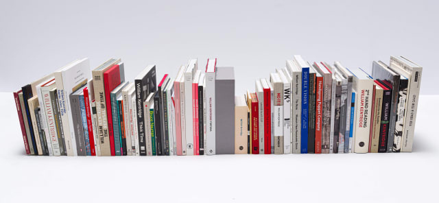A William Kentridge Library; including 74 titles by various authors, each signed by William Kentridge, two with doodle drawings by the artist on the title pages (nos 19 and 27), and a collection of gallery programmes and other exhibition material.