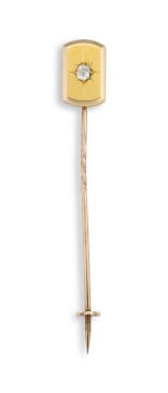 Victorian diamond and gold stick pin