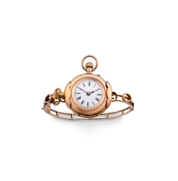 Edwardian 14ct gold pocket watch and bangle
