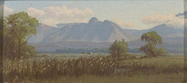 Jan Ernst Abraham Volschenk; Landscape with Mountains Beyond