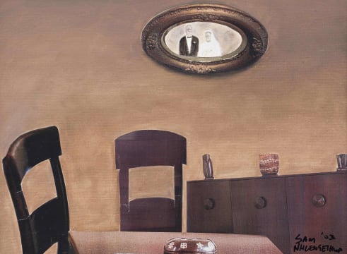 Sam Nhlengethwa; An Interior (around the 60s and the 50s)