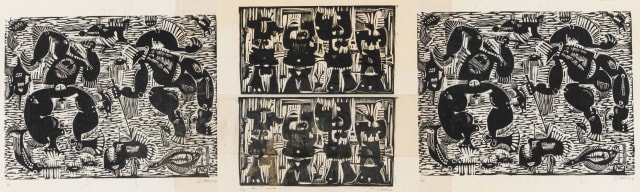 Norman Catherine; Scenes with Abstract Figures