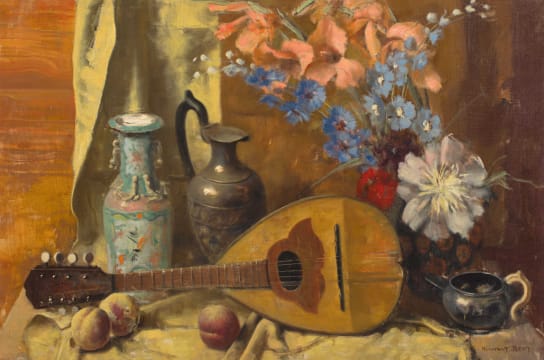 Béla Kontuly; Still Life with Mandolin