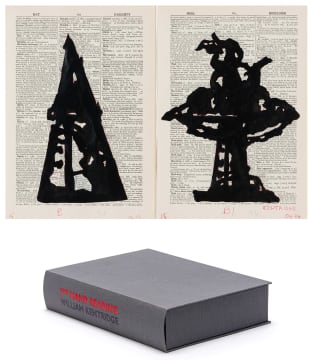 William Kentridge; 2nd Hand Reading – Drawing and Book, two
